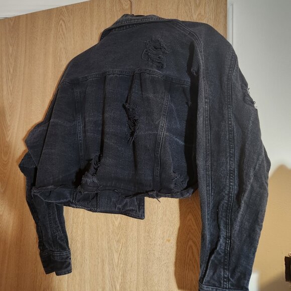 REHAB ripped short denim jacket, S size - Picture 3 of 7